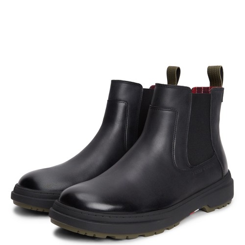 Tommy Hilfiger Outdoor Warm Leather Chelsea FM0FM05958-BDS Ανδρικά Μποτάκια Chelsea Μαύρο Δέρμα Με Επένδυση Tommy Hilfiger Outdoor Warm Leather Chelsea FM0FM05958-BDS Ανδρικά Μποτάκια Chelsea Μαύρο Δέρμα Με Επένδυση