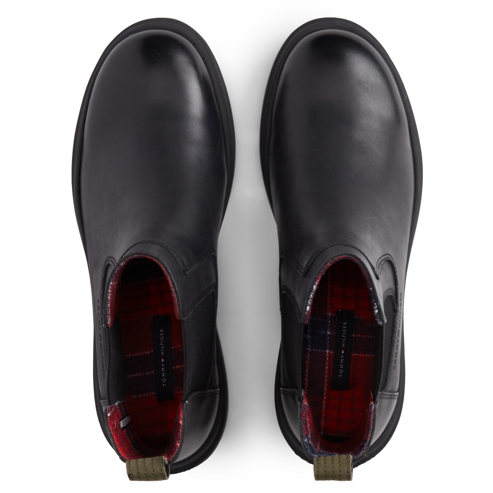 TOMMY HILFIGER</br>Tommy Hilfiger Outdoor Warm Leather Chelsea FM0FM05958-BDS Ανδρικά Μποτάκια Chelsea Μαύρο Δέρμα Με Επένδυση TOMMY HILFIGER</br>Tommy Hilfiger Outdoor Warm Leather Chelsea FM0FM05958-BDS Ανδρικά Μποτάκια Chelsea Μαύρο Δέρμα Με Επένδυση