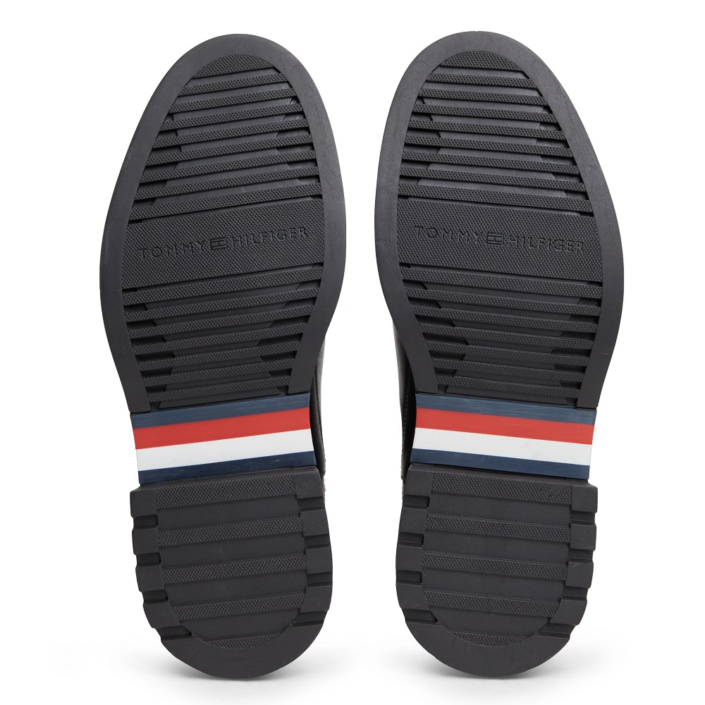 TOMMY HILFIGER</br>Tommy Hilfiger Corporate Casual Leather Chelsea FM0FM05966-BDS Ανδρικά Μποτάκια Chelsea Μαύρο Δέρμα