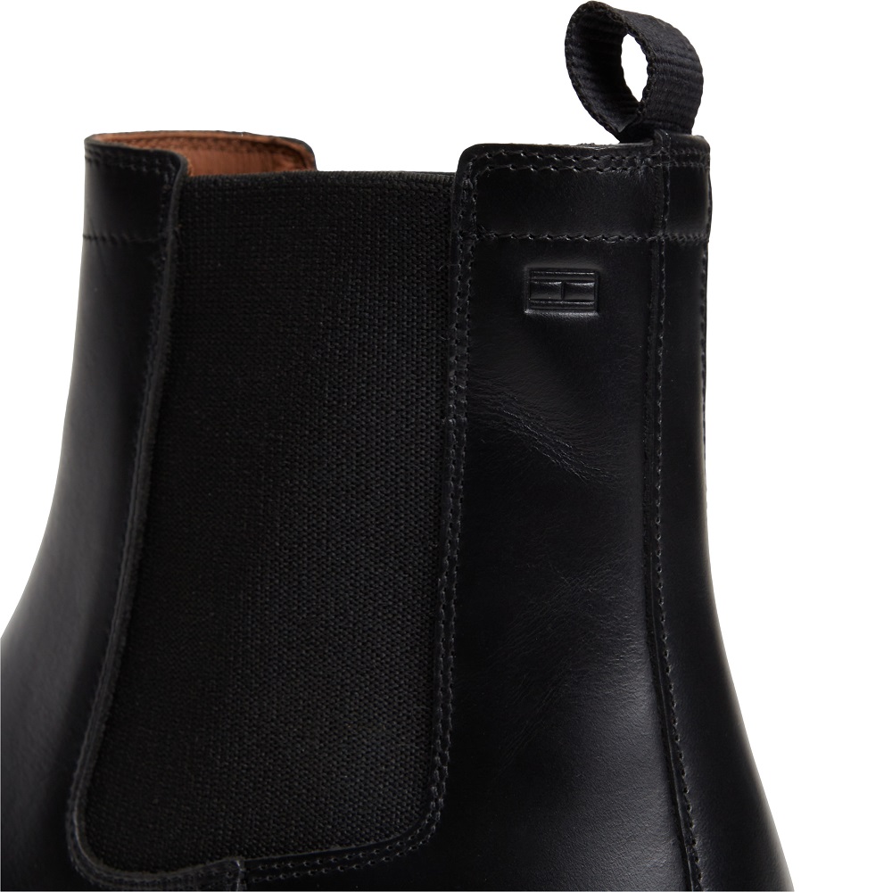 TOMMY HILFIGER</br>Tommy Hilfiger Corporate Casual Leather Chelsea FM0FM05966-BDS Ανδρικά Μποτάκια Chelsea Μαύρο Δέρμα