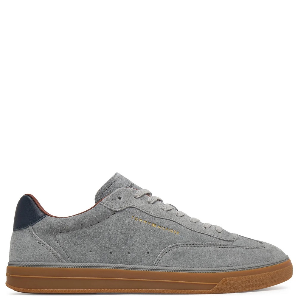 TOMMY HILFIGER</br>Tommy Hilfiger Low Lux Suede Sneaker FM0FM05997-PR2 Ανδρικά Sneakers Γκρι Suede TOMMY HILFIGER</br>Tommy Hilfiger Low Lux Suede Sneaker FM0FM05997-PR2 Ανδρικά Sneakers Γκρι Suede