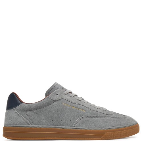 Tommy Hilfiger Low Lux Suede Sneaker FM0FM05997-PR2 Ανδρικά Sneakers Γκρι Suede