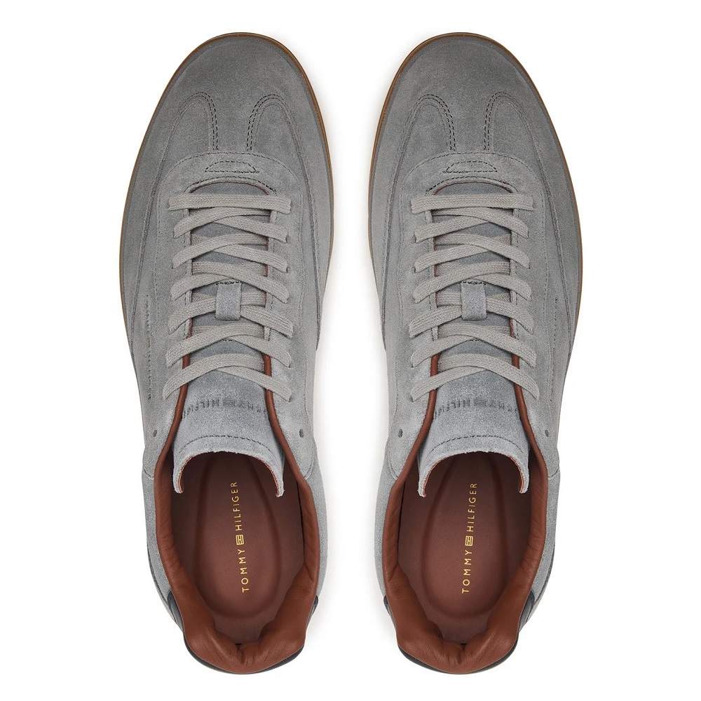 TOMMY HILFIGER</br>Tommy Hilfiger Low Lux Suede Sneaker FM0FM05997-PR2 Ανδρικά Sneakers Γκρι Suede TOMMY HILFIGER</br>Tommy Hilfiger Low Lux Suede Sneaker FM0FM05997-PR2 Ανδρικά Sneakers Γκρι Suede