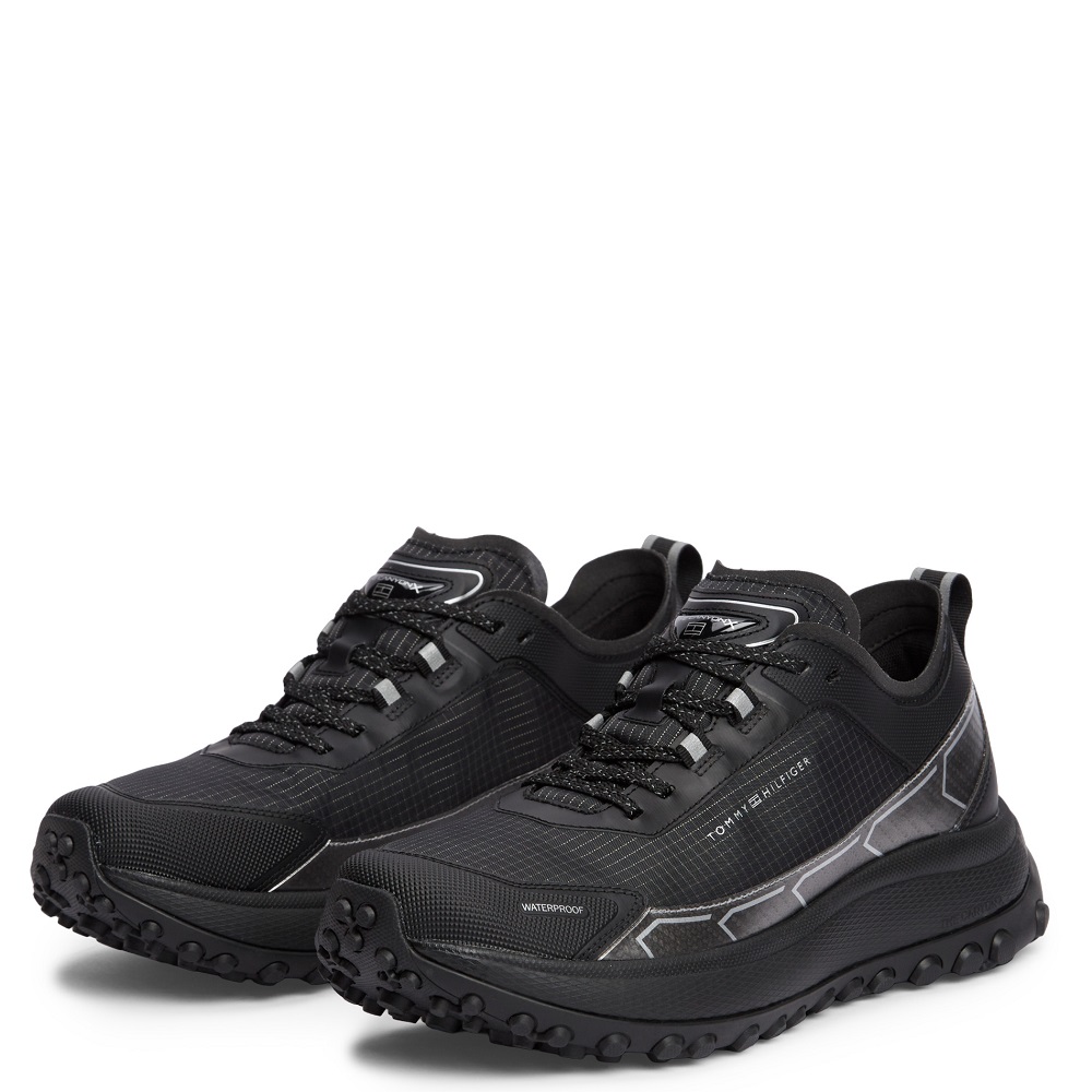 TOMMY HILFIGER</br>Tommy Hilfiger The Canyon X M Mix Runner Waterproof FM0FM06066-BDS Ανδρικά Sneakers Αδιάβροχα Μαύρο TOMMY HILFIGER</br>Tommy Hilfiger The Canyon X M Mix Runner Waterproof FM0FM06066-BDS Ανδρικά Sneakers Αδιάβροχα Μαύρο