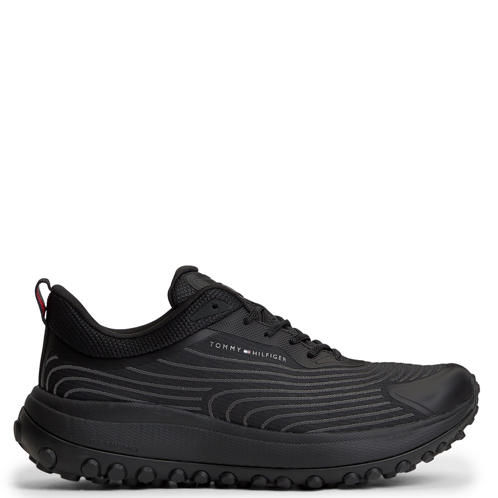 TOMMY HILFIGER</br>Tommy Hilfiger The Canyon X M Knit Runner FM0FM06067-0GJ Ανδρικά Sneakers Αδιάβροχα Μαύρο TOMMY HILFIGER</br>Tommy Hilfiger The Canyon X M Knit Runner FM0FM06067-0GJ Ανδρικά Sneakers Αδιάβροχα Μαύρο