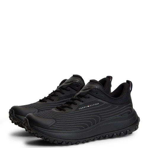 Tommy Hilfiger The Canyon X M Knit Runner FM0FM06067-0GJ Ανδρικά Sneakers Αδιάβροχα Μαύρο Tommy Hilfiger The Canyon X M Knit Runner FM0FM06067-0GJ Ανδρικά Sneakers Αδιάβροχα Μαύρο