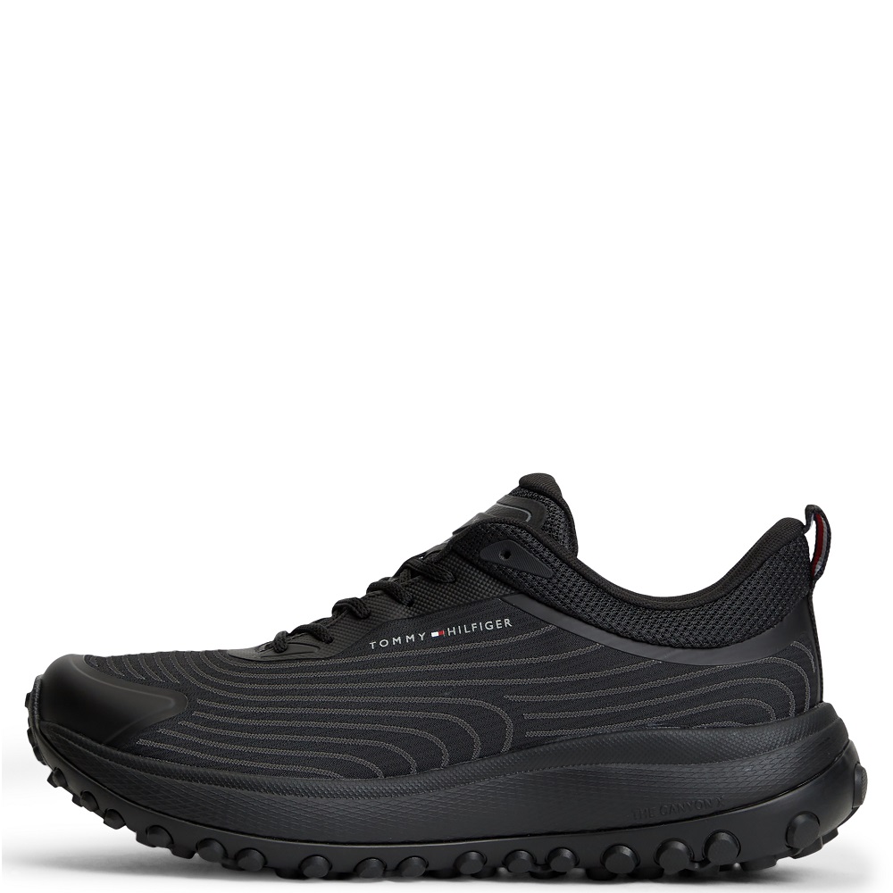 TOMMY HILFIGER</br>Tommy Hilfiger The Canyon X M Knit Runner FM0FM06067-0GJ Ανδρικά Sneakers Αδιάβροχα Μαύρο TOMMY HILFIGER</br>Tommy Hilfiger The Canyon X M Knit Runner FM0FM06067-0GJ Ανδρικά Sneakers Αδιάβροχα Μαύρο