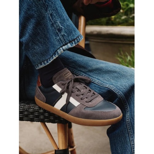 Tommy Hilfiger Tribeca Sneaker Mix FM0FM06068-DW5 Ανδρικά Sneakers Μπλε Δέρμα