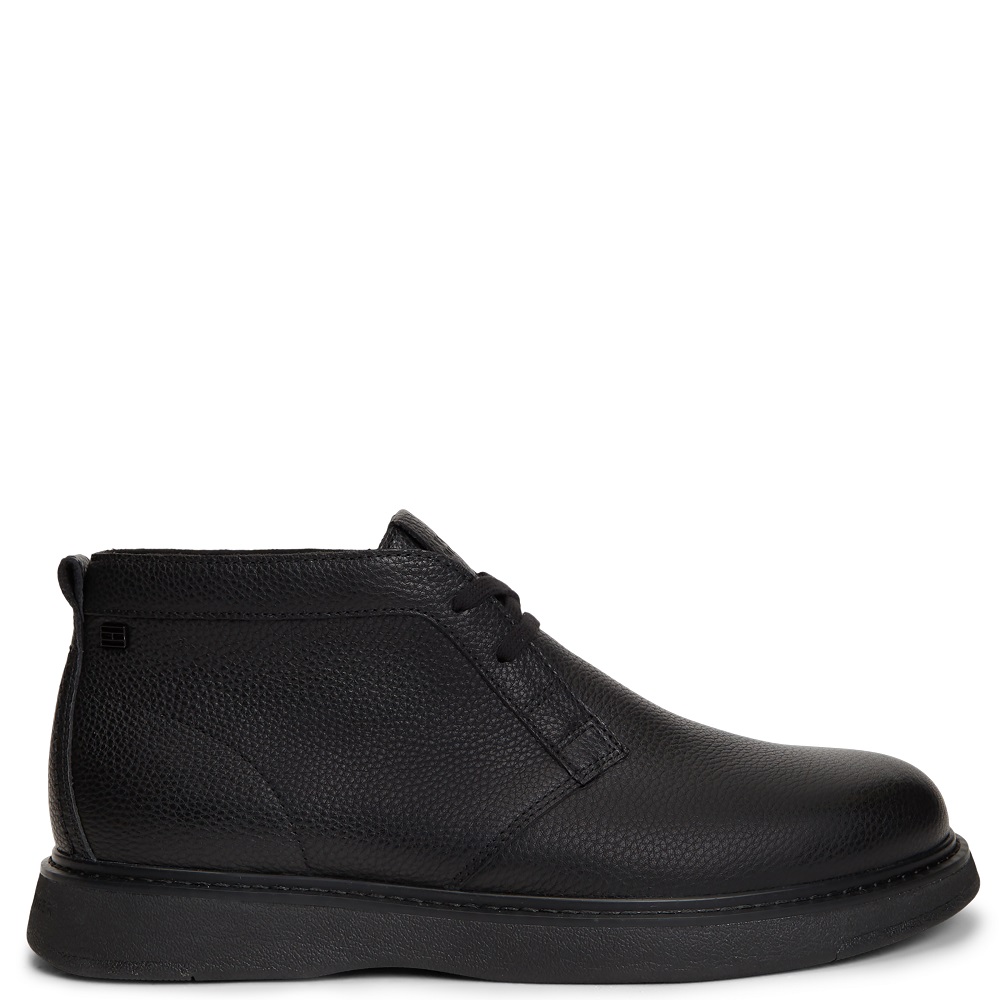 TOMMY HILFIGER</br>Tommy Hilfiger Comfort Leather Chukka FM0FM06075-BDS Ανδρικά Μποτάκια Μαύρο Δέρμα TOMMY HILFIGER</br>Tommy Hilfiger Comfort Leather Chukka FM0FM06075-BDS Ανδρικά Μποτάκια Μαύρο Δέρμα