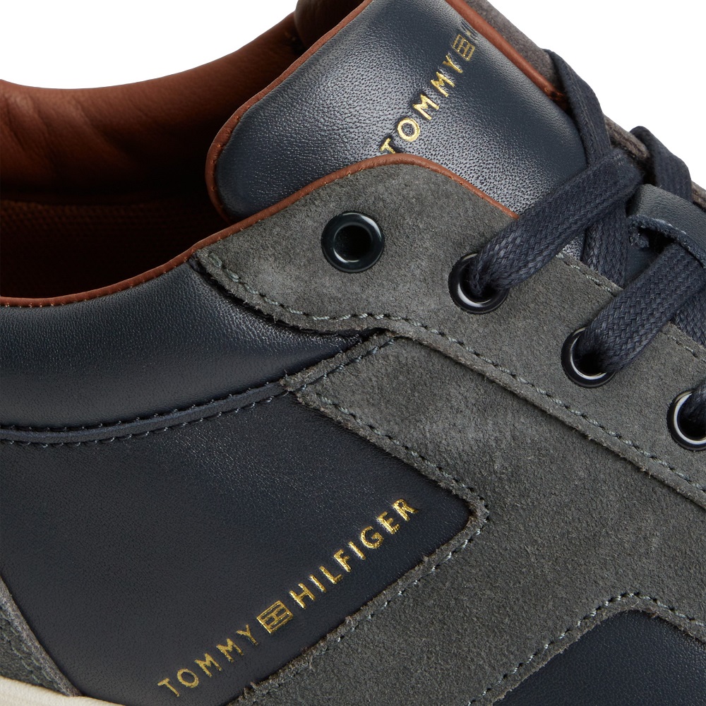 TOMMY HILFIGER</br>Tommy Hilfiger Elevated Mix Runner FM0FM06084-DW5 Ανδρικά Sneakers Μπλε Δέρμα TOMMY HILFIGER</br>Tommy Hilfiger Elevated Mix Runner FM0FM06084-DW5 Ανδρικά Sneakers Μπλε Δέρμα