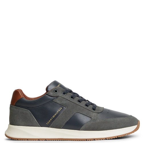 Tommy Hilfiger Elevated Mix Runner FM0FM06084-DW5 Ανδρικά Sneakers Μπλε Δέρμα