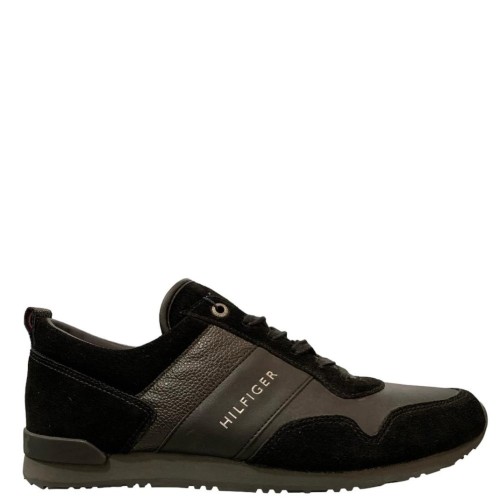 Ανδρικά Sneakers Μαύρο Δέρμα FM56821680-990 Tommy Hilfiger Ανδρικά Sneakers Μαύρο Δέρμα FM56821680-990 Tommy Hilfiger