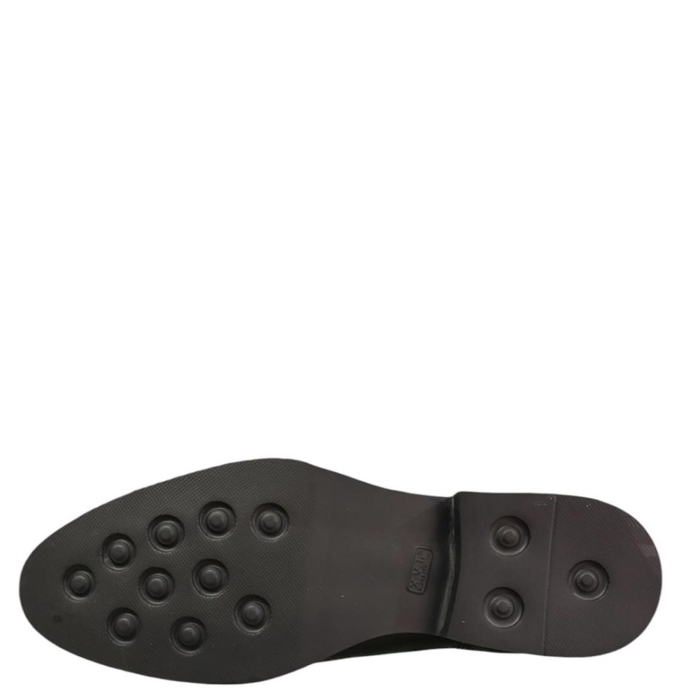 KALOGIROU</br>Ανδρικά Μποτάκια Μαύρο Δέρμα Σταμπωτό FOX DOL Kalogirou