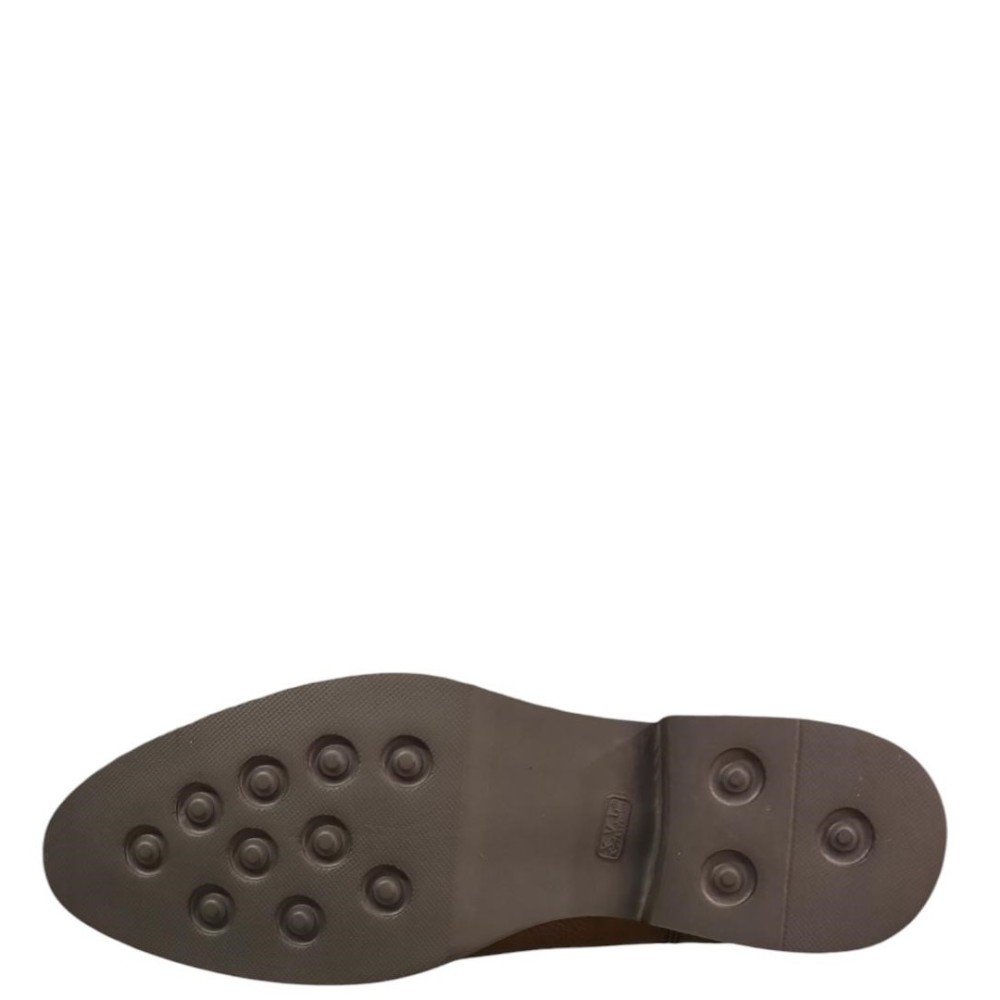 KALOGIROU</br>Ανδρικά Μποτάκια Κονιάκ Δέρμα Σταμπωτό FOX DOL Kalogirou