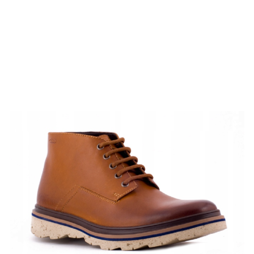 Ανδρικά Μποτάκια Κονιάκ Δέρμα FRELAN HIKE Clarks Ανδρικά Μποτάκια Κονιάκ Δέρμα FRELAN HIKE Clarks