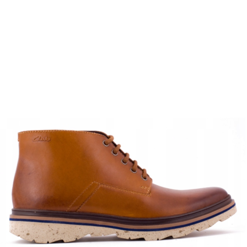 Ανδρικά Μποτάκια Κονιάκ Δέρμα FRELAN HIKE Clarks Ανδρικά Μποτάκια Κονιάκ Δέρμα FRELAN HIKE Clarks