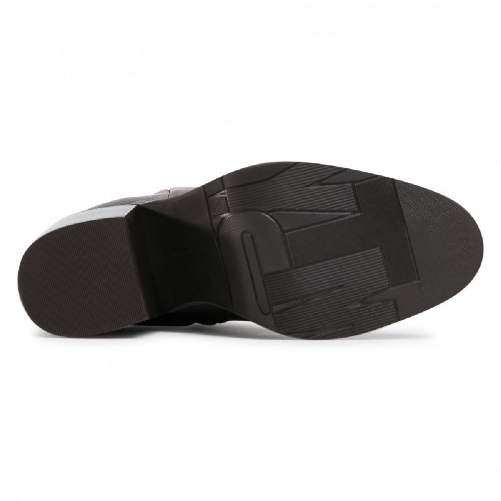 TOMMY HILFIGER</br>Γυναικεία Μποτάκια Ταμπά Δέρμα FW0FW05164-GOW Tommy Hilfiger