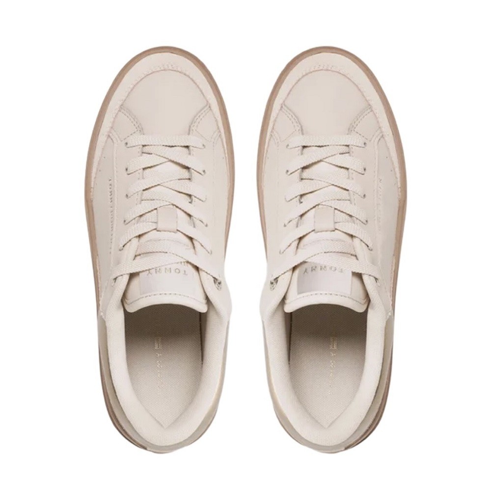 TOMMY HILFIGER</br>Γυναικεία Sneakers Μπεζ Δέρμα FW0FW06596-AA8 Tommy Hilfiger TOMMY HILFIGER</br>Γυναικεία Sneakers Μπεζ Δέρμα FW0FW06596-AA8 Tommy Hilfiger