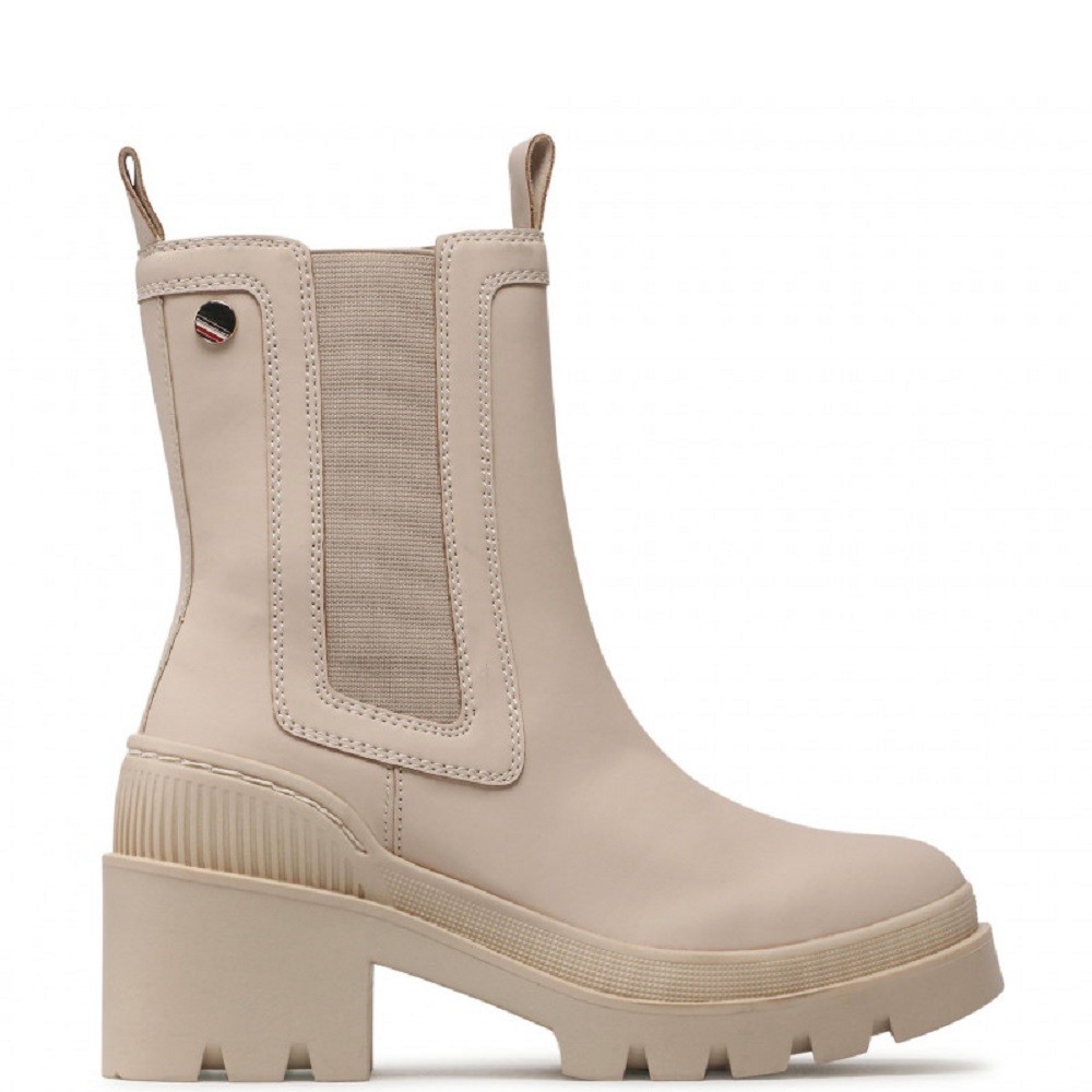 TOMMY HILFIGER</br>Γυναικεία Μποτάκια Μπεζ  FW0FW06677-ACI Tommy Hilfiger