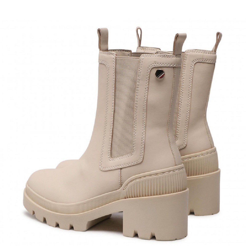 TOMMY HILFIGER</br>Γυναικεία Μποτάκια Μπεζ  FW0FW06677-ACI Tommy Hilfiger