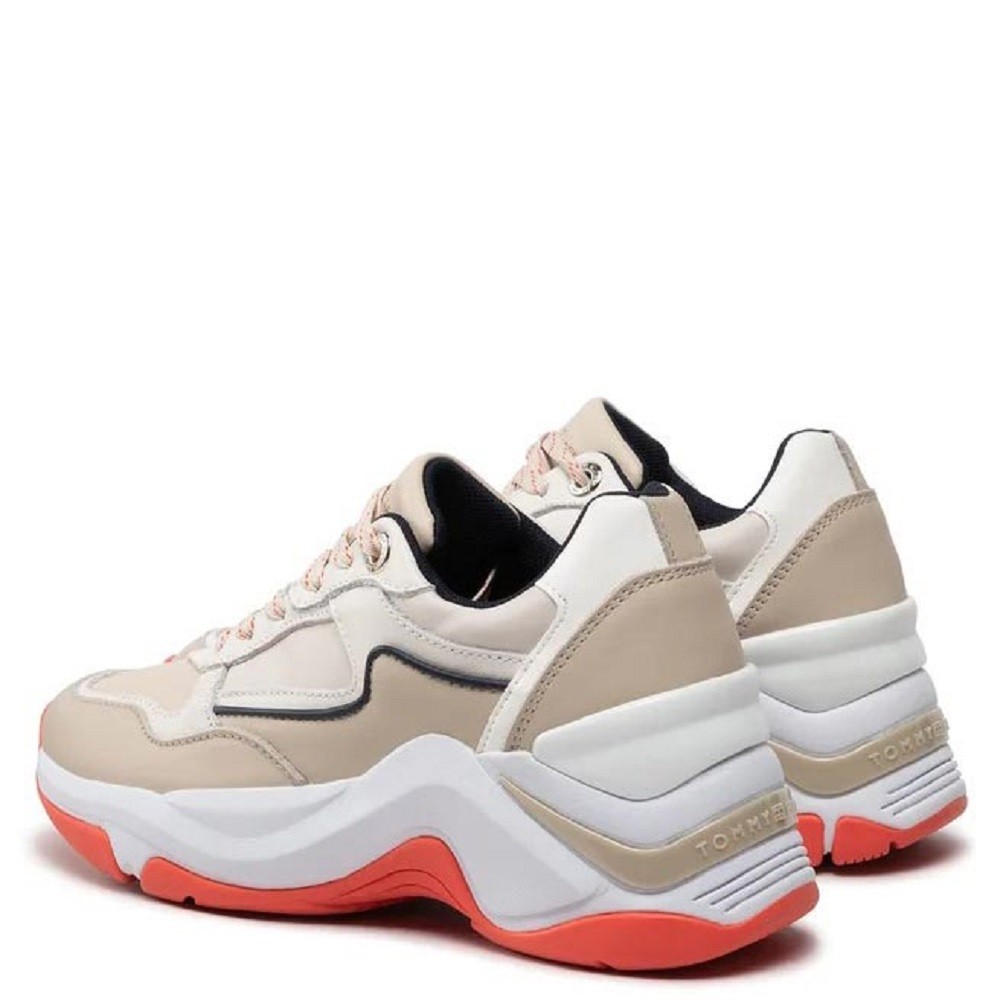 TOMMY HILFIGER</br>Γυναικεία Sneakers Μπεζ Δέρμα FW0FW06757-ACI Tommy Hilfiger TOMMY HILFIGER</br>Γυναικεία Sneakers Μπεζ Δέρμα FW0FW06757-ACI Tommy Hilfiger