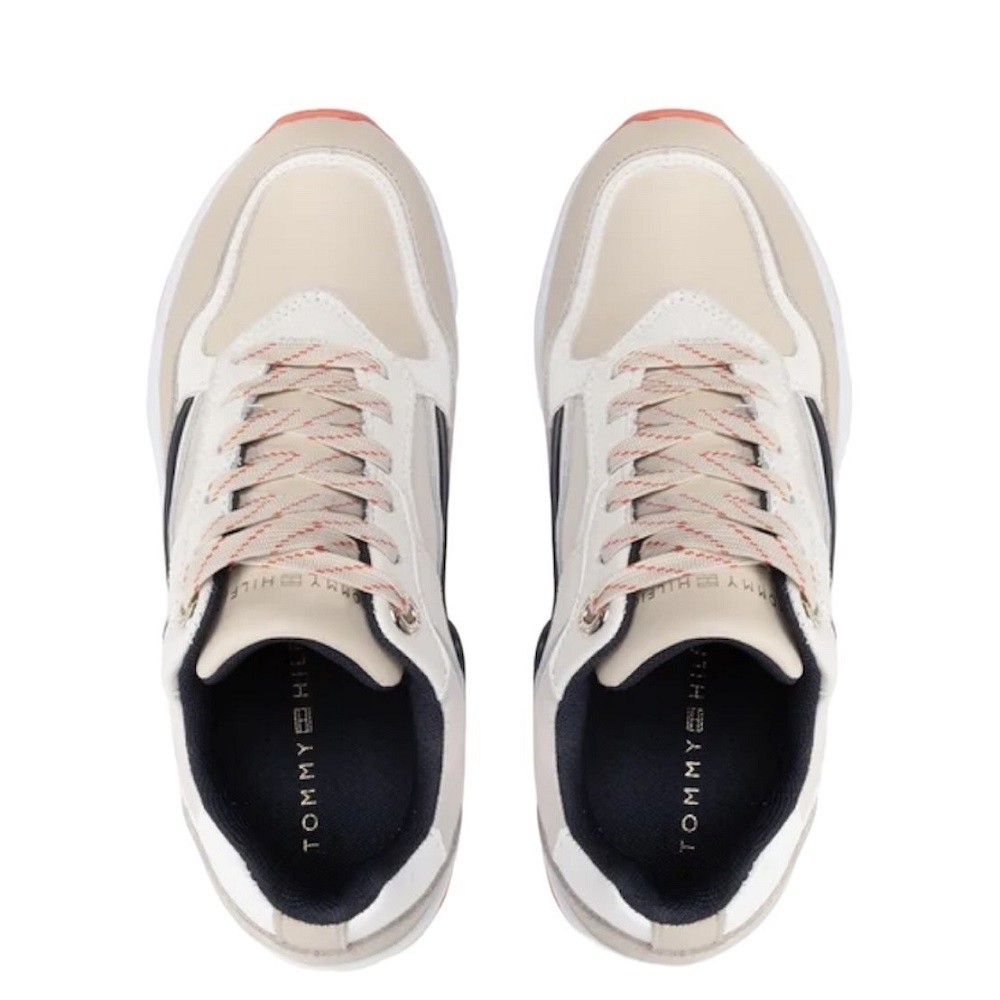TOMMY HILFIGER</br>Γυναικεία Sneakers Μπεζ Δέρμα FW0FW06757-ACI Tommy Hilfiger TOMMY HILFIGER</br>Γυναικεία Sneakers Μπεζ Δέρμα FW0FW06757-ACI Tommy Hilfiger