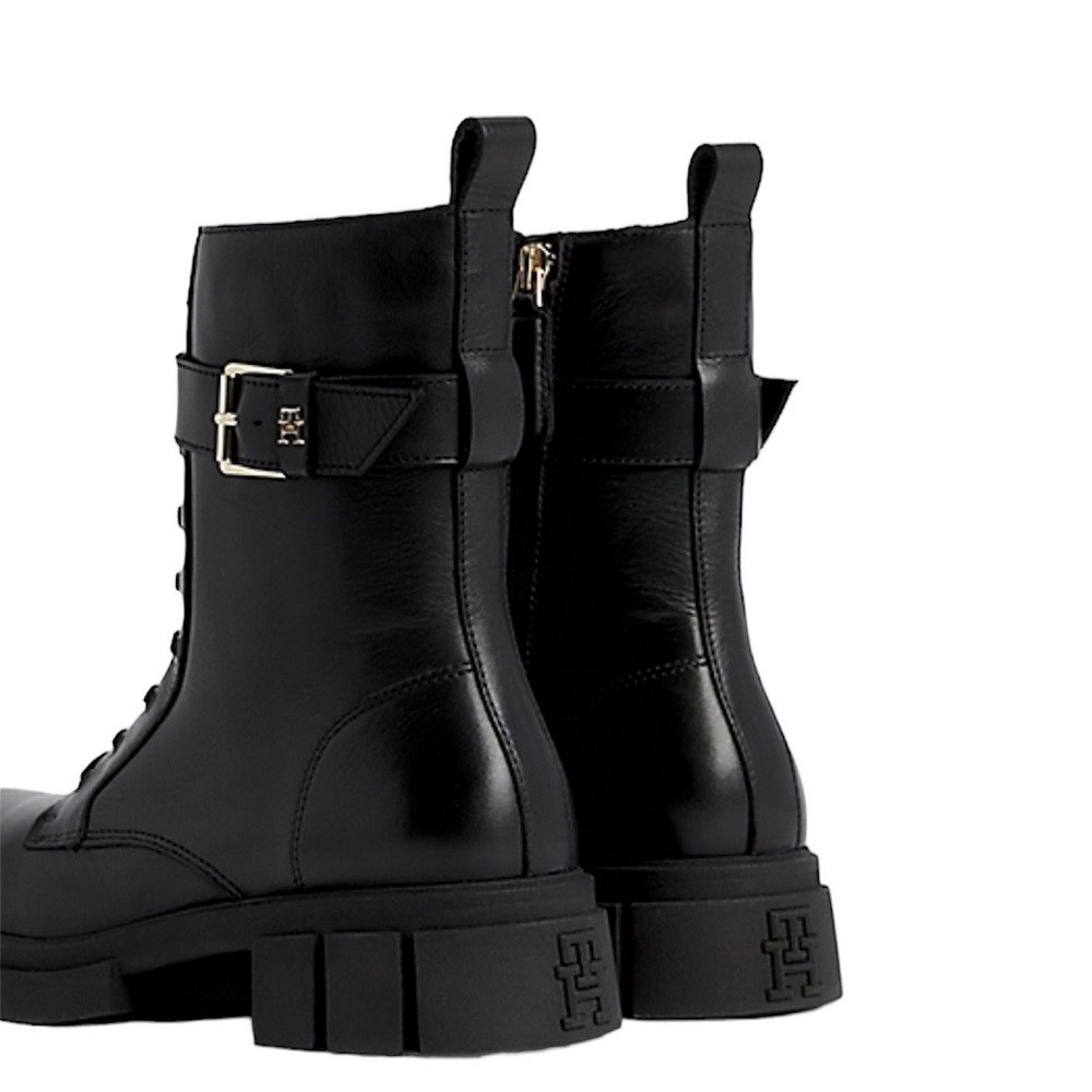 TOMMY HILFIGER</br>Γυναικεία Μποτάκια Μαύρο FW0FW07322-BDS Tommy Hilfiger