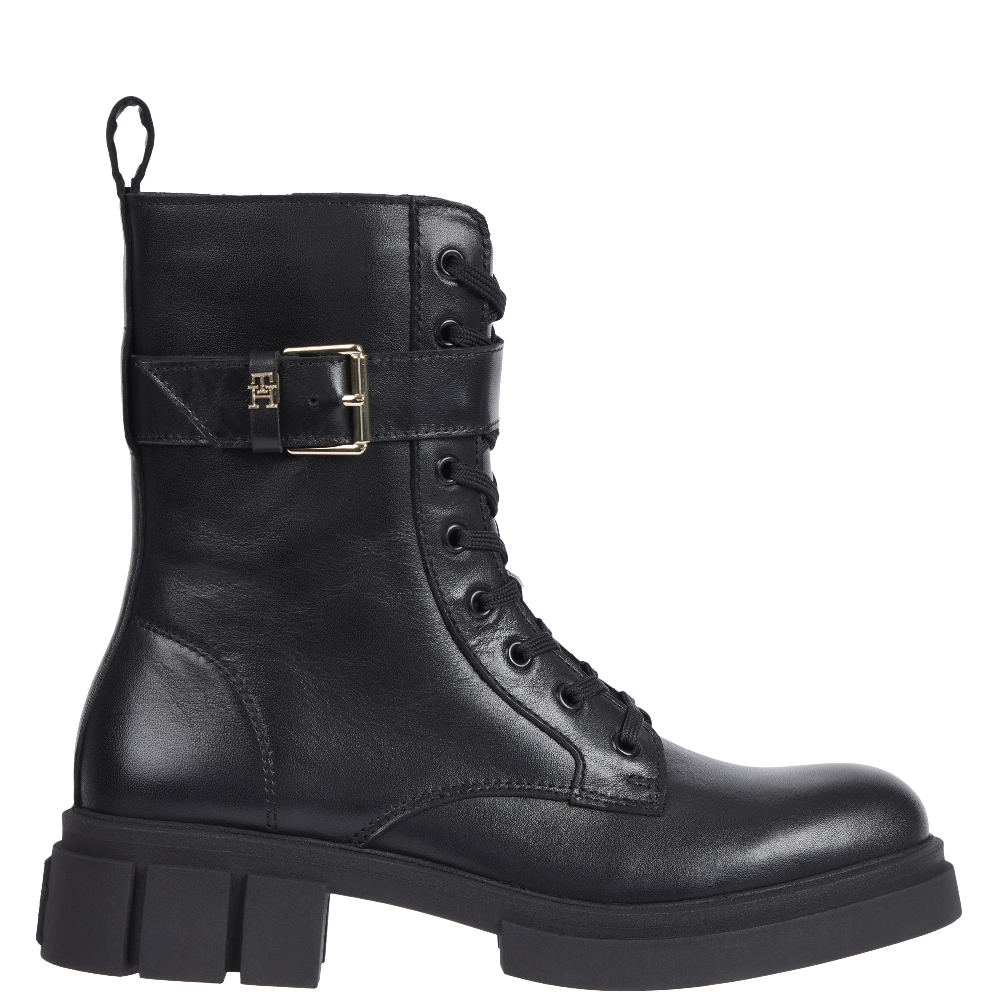 TOMMY HILFIGER</br>Γυναικεία Μποτάκια Μαύρο FW0FW07322-BDS Tommy Hilfiger