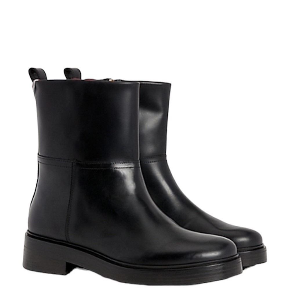 TOMMY HILFIGER</br>Γυναικεία Μποτάκια Μαύρο FW0FW07487-BDS Tommy Hilfiger