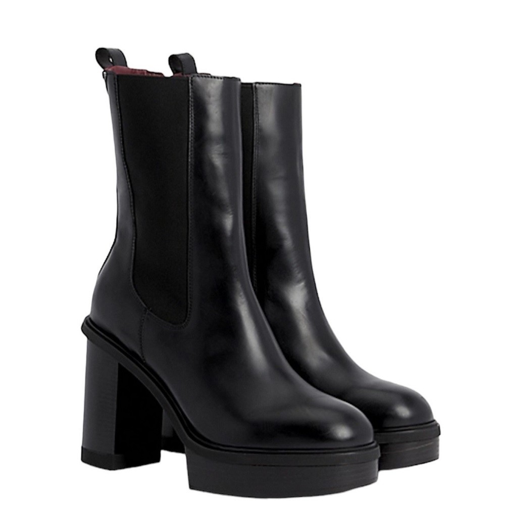 TOMMY HILFIGER</br>Γυναικεία Μποτάκια Μαύρο FW0FW07542-BDS Tommy Hilfiger