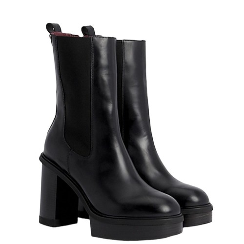 Γυναικεία Μποτάκια Μαύρο FW0FW07542-BDS Tommy Hilfiger