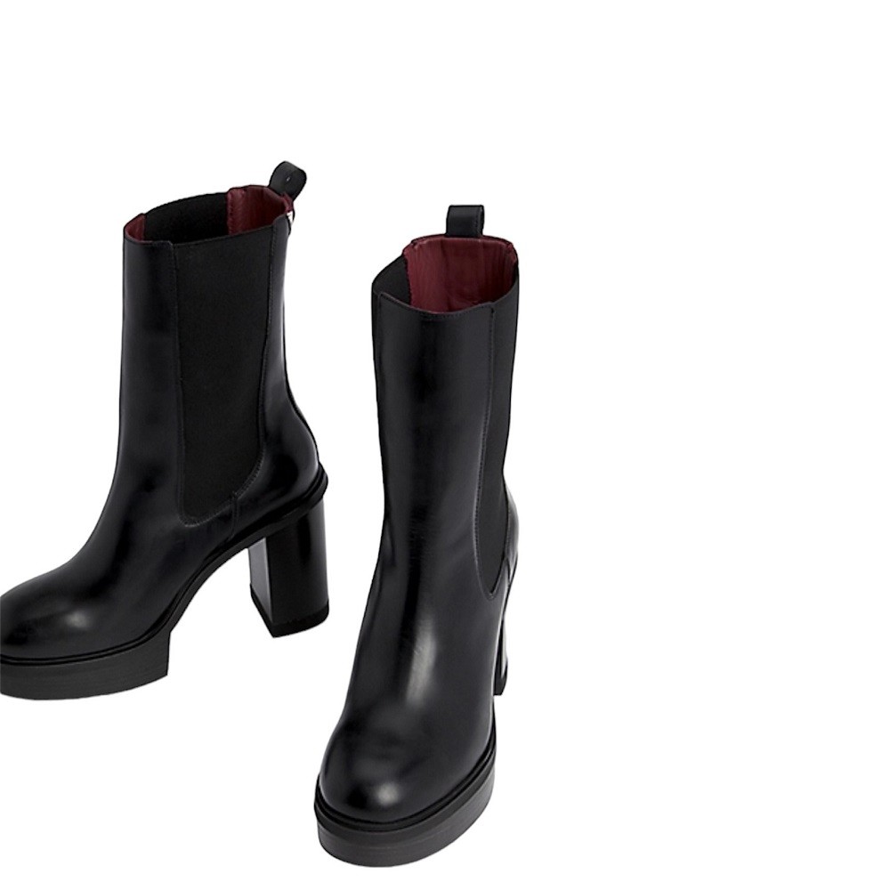 TOMMY HILFIGER</br>Γυναικεία Μποτάκια Μαύρο FW0FW07542-BDS Tommy Hilfiger