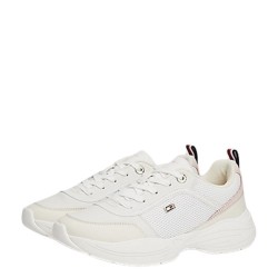 Γυναικεία Sneakers Εκρού/Ροζ Δέρμα FW0FW07818-0LA Tommy Hilfiger