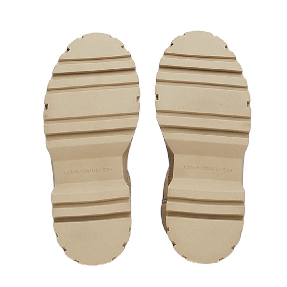 TOMMY HILFIGER</br>Γυναικείες Μπότες Χιονιού Μπεζ Δέρμα FW0FW08085-AEG Tommy Hilfiger