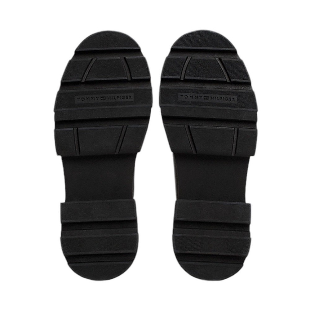 TOMMY HILFIGER</br>Γυναικεία Μποτάκια Chelsea Μαύρο Δέρμα FW0FW08089-BDS Tommy Hilfiger