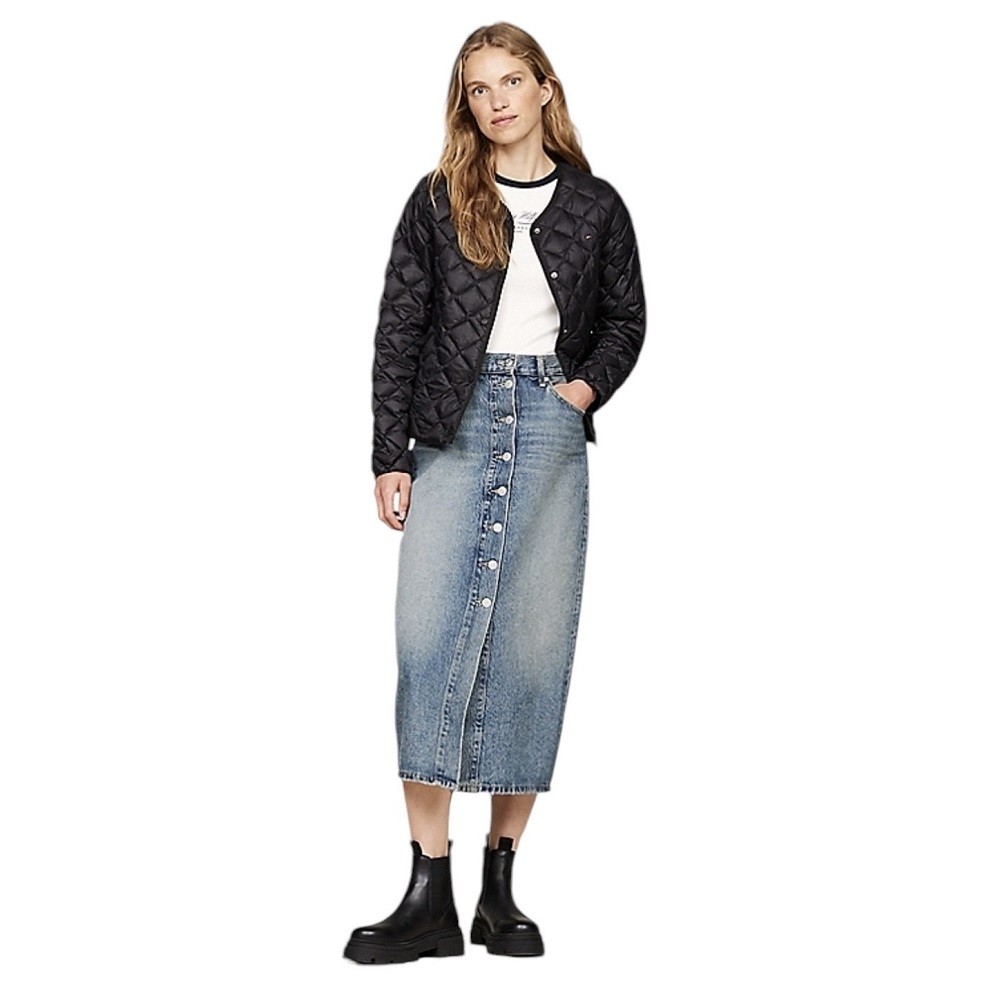 TOMMY HILFIGER</br>Γυναικεία Μποτάκια Chelsea Μαύρο Δέρμα FW0FW08089-BDS Tommy Hilfiger