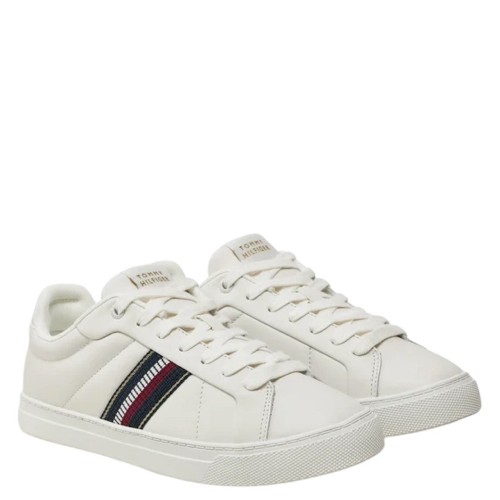 Γυναικεία Sneakers Εκρού Δέρμα FW0FW08110-YBL Tommy Hilfiger