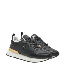 Γυναικεία Sneakers Μαύρο Δέρμα FW0FW08117-BDS Tommy Hilfiger
