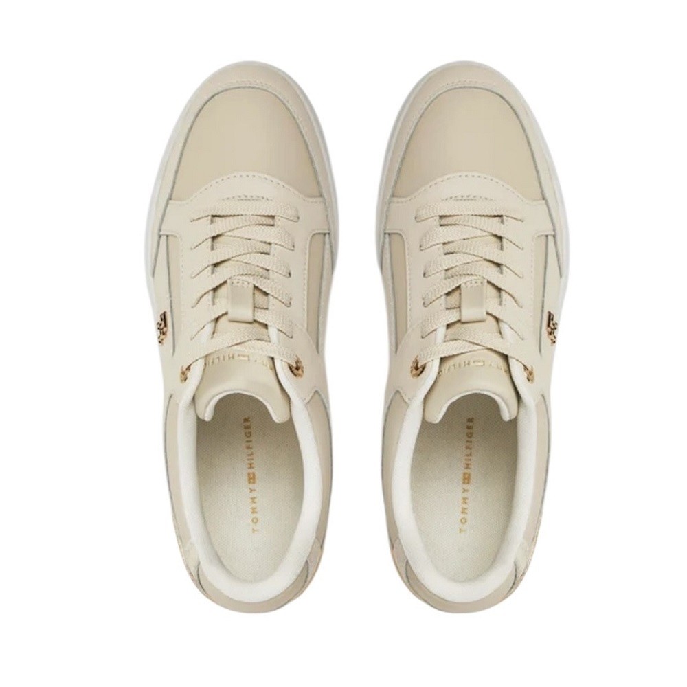TOMMY HILFIGER</br>Γυναικεία Sneakers Μπεζ Δέρμα FW0FW08126-ACG Tommy Hilfiger TOMMY HILFIGER</br>Γυναικεία Sneakers Μπεζ Δέρμα FW0FW08126-ACG Tommy Hilfiger