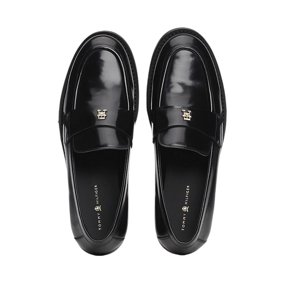 TOMMY HILFIGER</br>Γυναικεία Loafers Μαύρο Δέρμα FW0FW08316-BDS Tommy Hilfiger TOMMY HILFIGER</br>Γυναικεία Loafers Μαύρο Δέρμα FW0FW08316-BDS Tommy Hilfiger