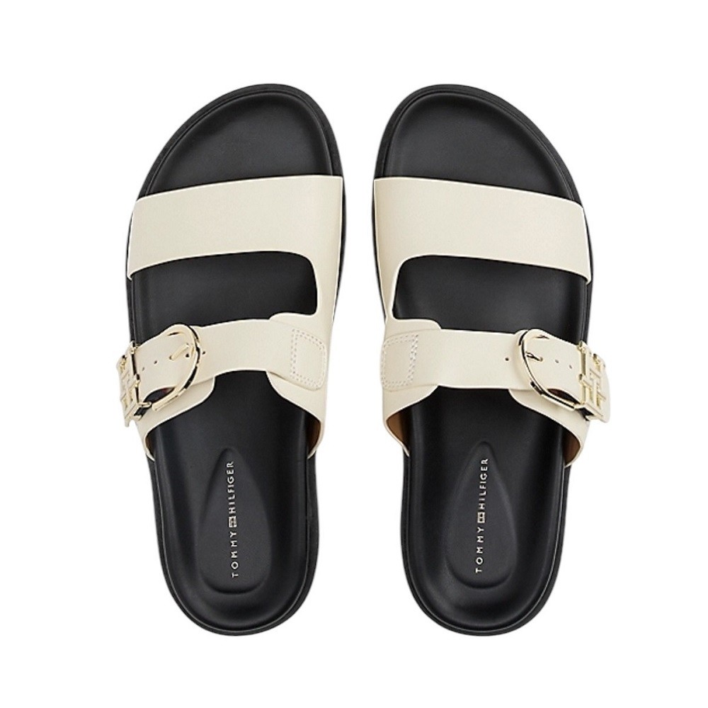 TOMMY HILFIGER</br>Γυναικεία Σανδάλια Εκρού Δέρμα FW0FW08512-ACJ Tommy Hilfiger TOMMY HILFIGER</br>Γυναικεία Σανδάλια Εκρού Δέρμα FW0FW08512-ACJ Tommy Hilfiger