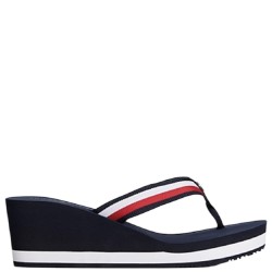 Γυναικείες Σαγιονάρες Μπλε Th Corporate Wedge Beach Sandal FW0FW08520-DW6 Tommy Hilfiger