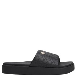 Γυναικείες Σαγιονάρες Μαύρο Platform Monogram Poolslide FW0FW08526-BDS Tommy Hilfiger