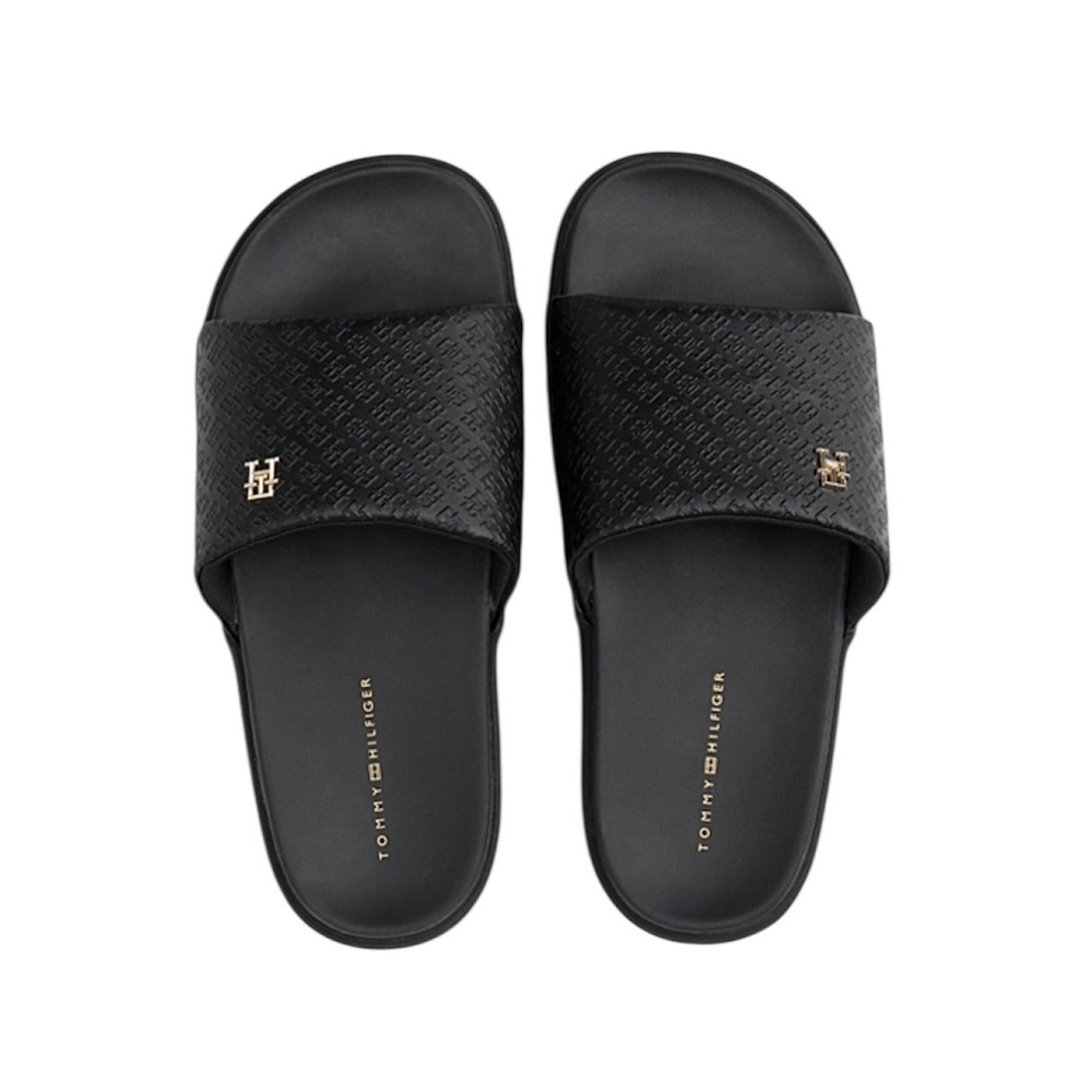 TOMMY HILFIGER</br>Γυναικείες Σαγιονάρες Μαύρο Platform Monogram Poolslide FW0FW08526-BDS Tommy Hilfiger TOMMY HILFIGER</br>Γυναικείες Σαγιονάρες Μαύρο Platform Monogram Poolslide FW0FW08526-BDS Tommy Hilfiger