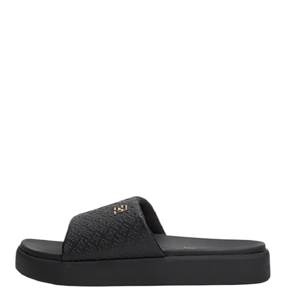 TOMMY HILFIGER</br>Γυναικείες Σαγιονάρες Μαύρο Platform Monogram Poolslide FW0FW08526-BDS Tommy Hilfiger TOMMY HILFIGER</br>Γυναικείες Σαγιονάρες Μαύρο Platform Monogram Poolslide FW0FW08526-BDS Tommy Hilfiger