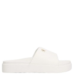 Γυναικείες Σαγιονάρες Λευκό Platform Monogram Poolslide FW0FW08526-YBH Tommy Hilfiger