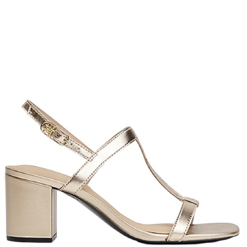 Tommy Hilfiger FW0FW08590-0HS Γυναικεία Πέδιλα Χρυσό Δέρμα