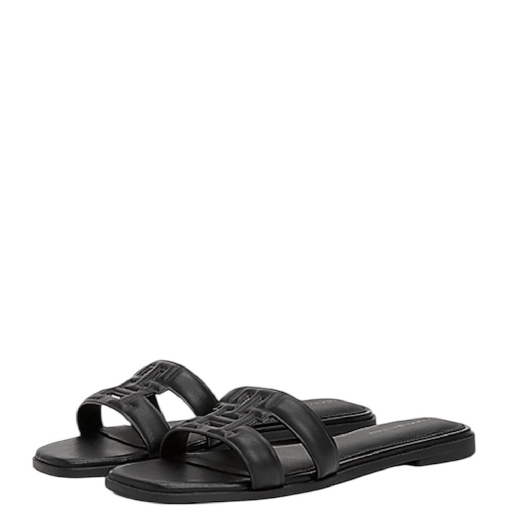 TOMMY HILFIGER</br>Γυναικεία Mules Μαύρο Δέρμα FW0FW08671-BDS Tommy Hilfiger TOMMY HILFIGER</br>Γυναικεία Mules Μαύρο Δέρμα FW0FW08671-BDS Tommy Hilfiger