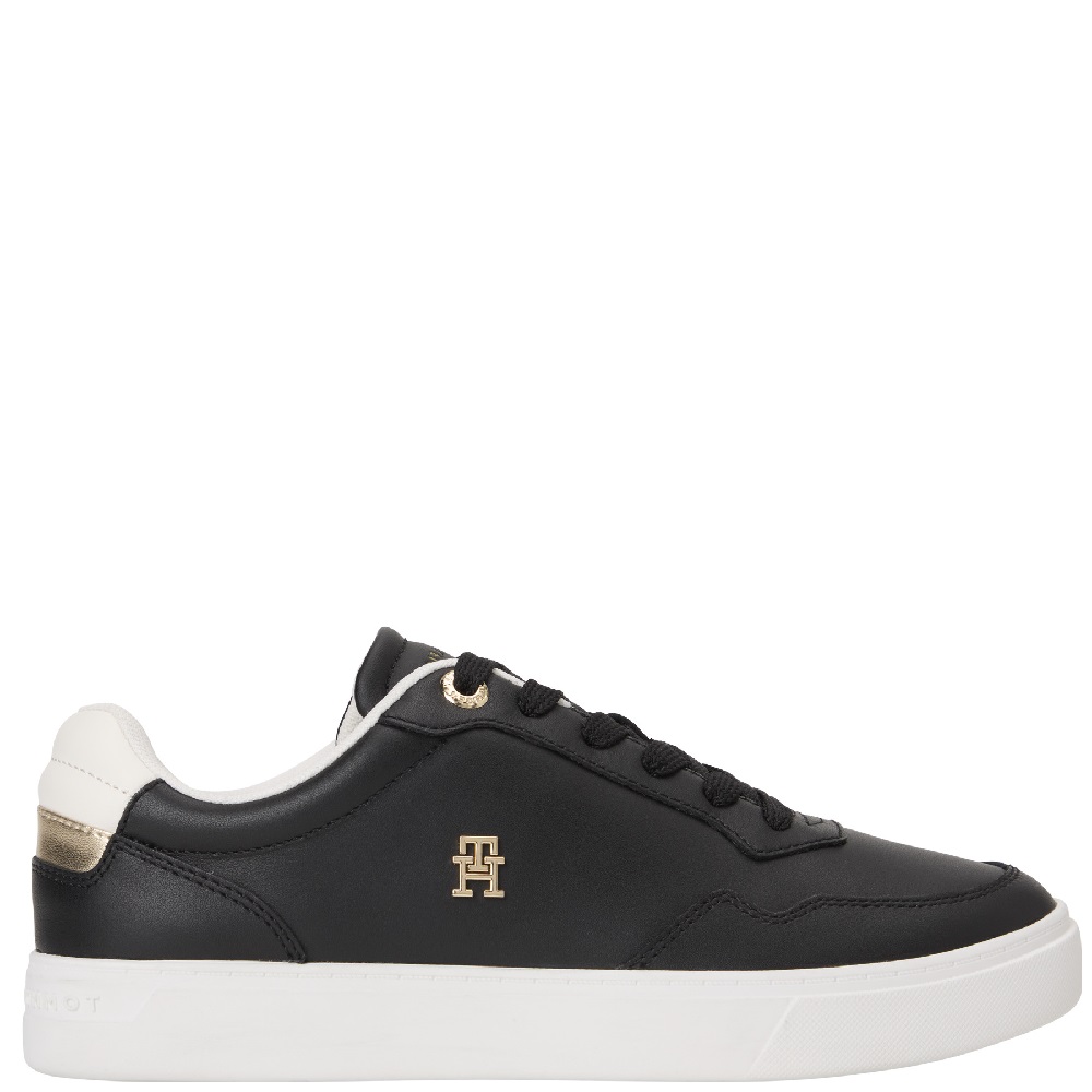 TOMMY HILFIGER</br>Tommy Hilfiger FW0FW08680-BDS Γυναικεία Sneakers Μαύρο Δέρμα Essential Elevated Court TOMMY HILFIGER</br>Tommy Hilfiger FW0FW08680-BDS Γυναικεία Sneakers Μαύρο Δέρμα Essential Elevated Court