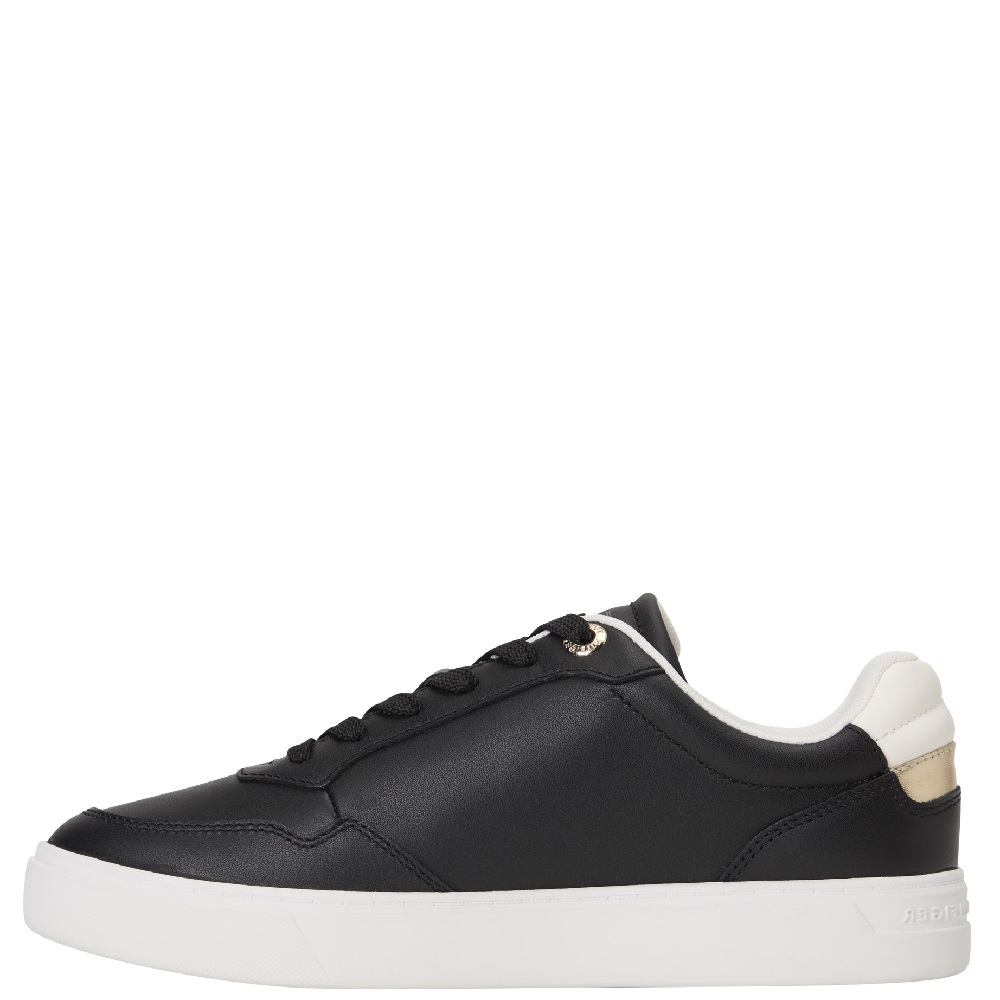 TOMMY HILFIGER</br>Tommy Hilfiger FW0FW08680-BDS Γυναικεία Sneakers Μαύρο Δέρμα Essential Elevated Court TOMMY HILFIGER</br>Tommy Hilfiger FW0FW08680-BDS Γυναικεία Sneakers Μαύρο Δέρμα Essential Elevated Court